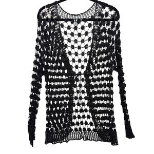NEW!!! Half Moon‎ Bay White Crochet Sweater Swim Cover Up Size 1X